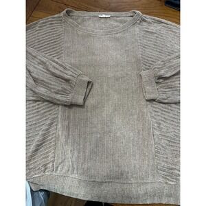 easel‎ brownish crewneck sweater large
